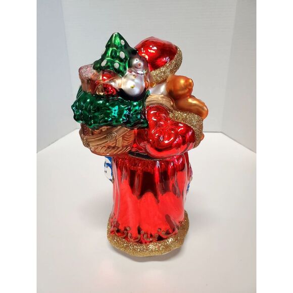 St. Nicholas Square Tabletop Blown Glass Santa Large Beautiful Jewel Tone Kohls - Picture 5 of 16